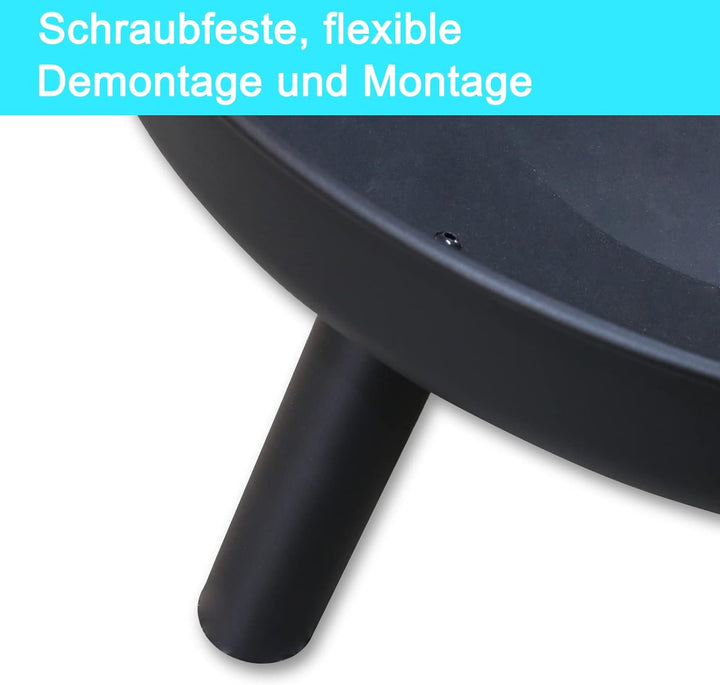 Yakimz Feuerschalen für den Garten 80 cm, Grosse Feuerstelle Feuerkorb für Draussen Garten & Terrass