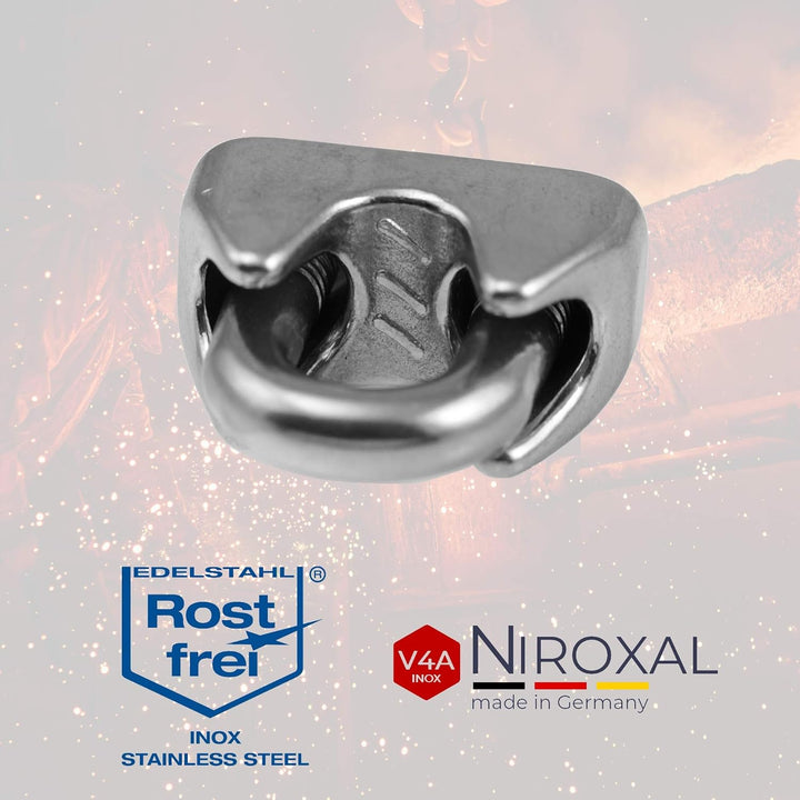 50 Stück rostfreie Drahtseilklemme 10mm Edelstahl A4 Bügelseilklemme passend für Ø 10 mm Draht | im