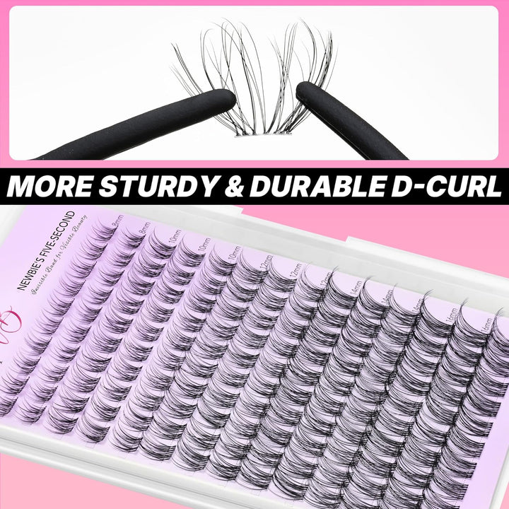 VEYESBEAUTY Wimpern Extensions 5-Sekunden-Wimperncluster Cluster Lashes Fake Lashes Wimpernverlänger