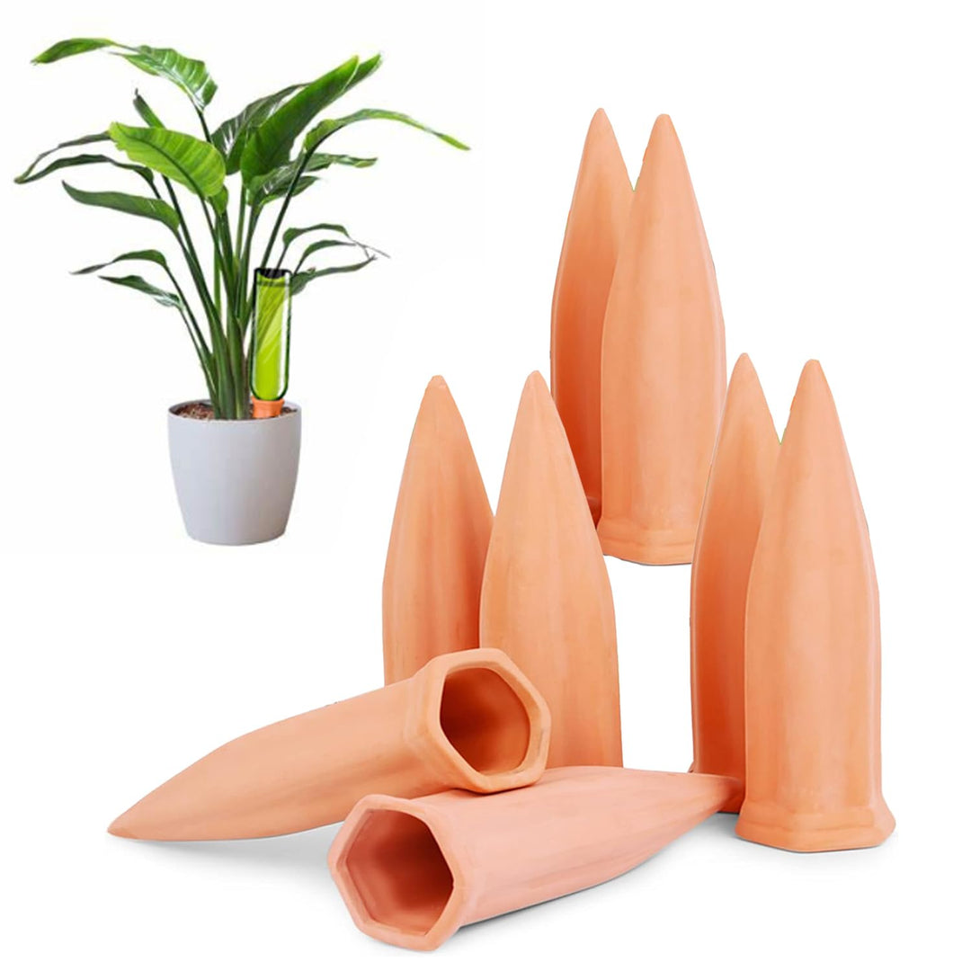 Pflanzenbewässerungsgeräte, 8 Stück, Terrakotta, selbstbewässernde Spikes, Urlaub, selbstbewässernde