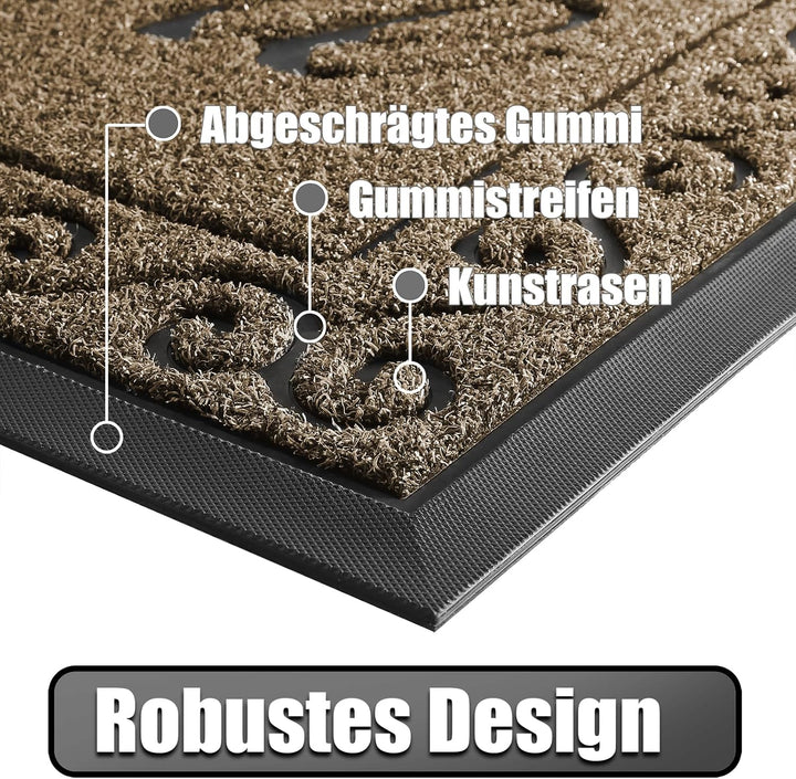 Yimobra Fussmatte Aussen, 92 x 61 cm, rutschfest, Wetterfest, Waschbar, Wellcome Schmutzfangmatte fü