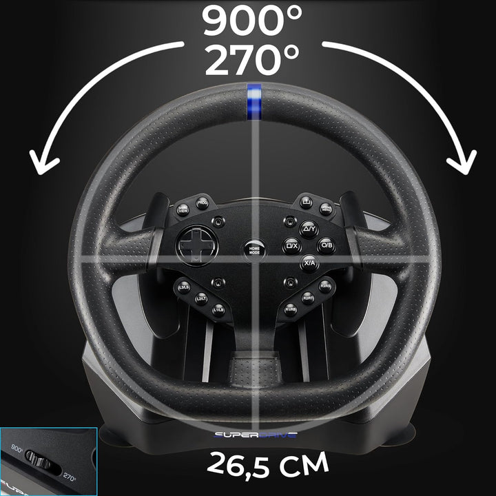 Superdrive - Rennlenkrad/lenkrad SV950 mit Pedalen und Schaltwippen Xbox Serie X/S, PS4, Xbox One, P