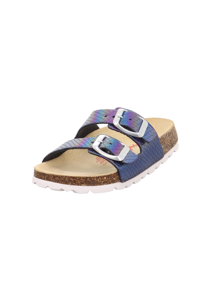 Superfit Mädchen Fussbettpantoffel 1-800111 Hausschuh 24 EU Blau 8130, 24 EU Blau 8130