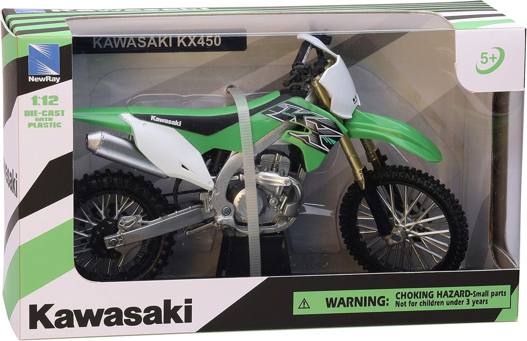 New-Ray Kawasaki KX 450F Grün 1/12 Diecast Motorrad