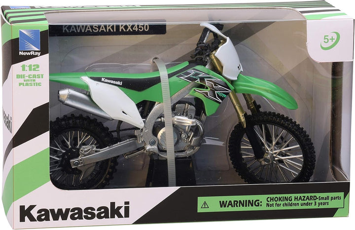 New-Ray Kawasaki KX 450F Grün 1/12 Diecast Motorrad