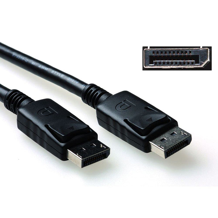 ACT DisplayPort Kabel 5m, 4K@60Hz, DP Kabel auf DP 1.2 Stecker mit Pin 20 DP_PWR, für Konverter - AK