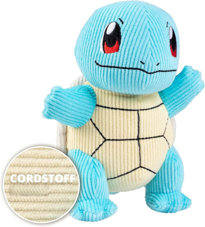Pokémon Select PKW2994 - Schiggy Kord-Plüsch 20 cm, offizielles Plüsch Schiggy (Blau), Schiggy (Blau