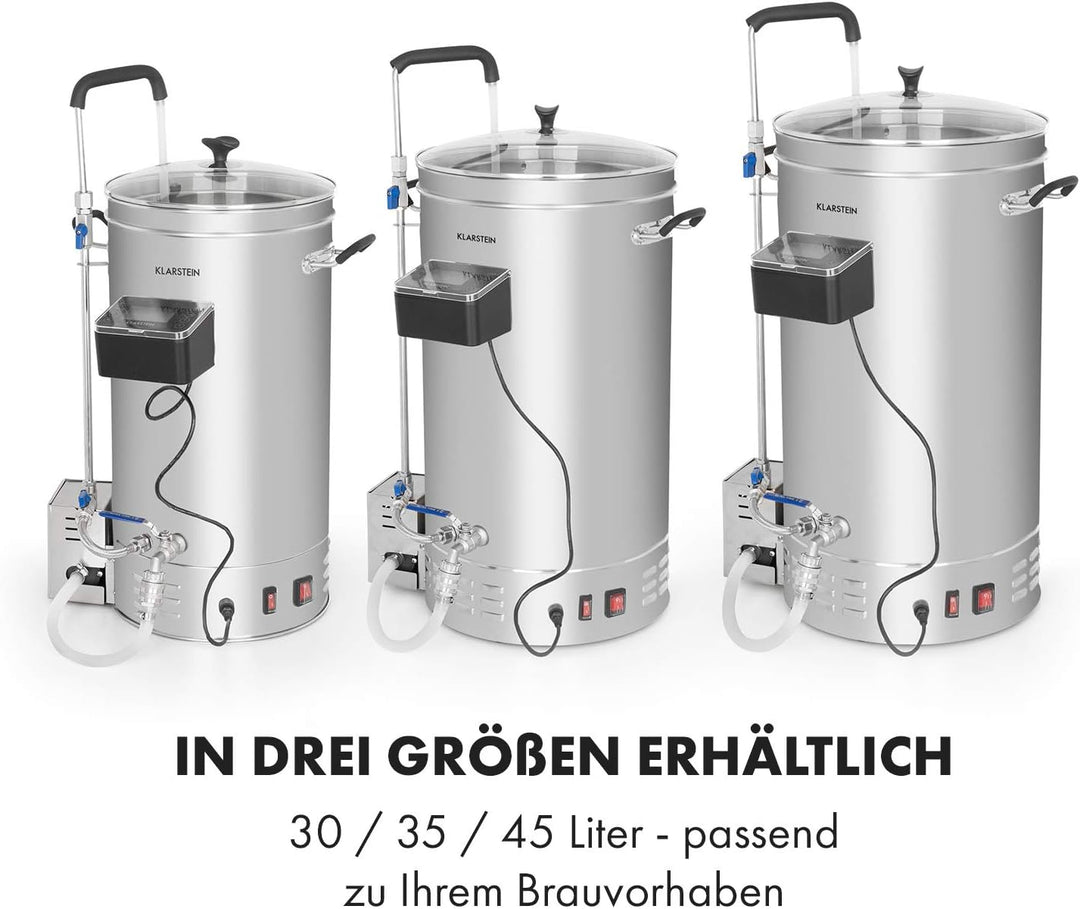Klarstein Brauheld Pro - Bierbrauset, Maischekessel zum Bier Brauen, Bierbrauanlage, Bier-Selbstbrau