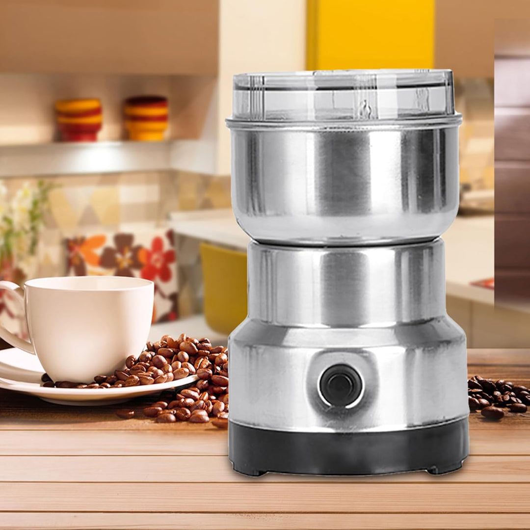 BRRNOO Elektrische Getreidemühle, Multifunktions-Smash-Maschine, Kaffeebohnenmühle mit Transparenter