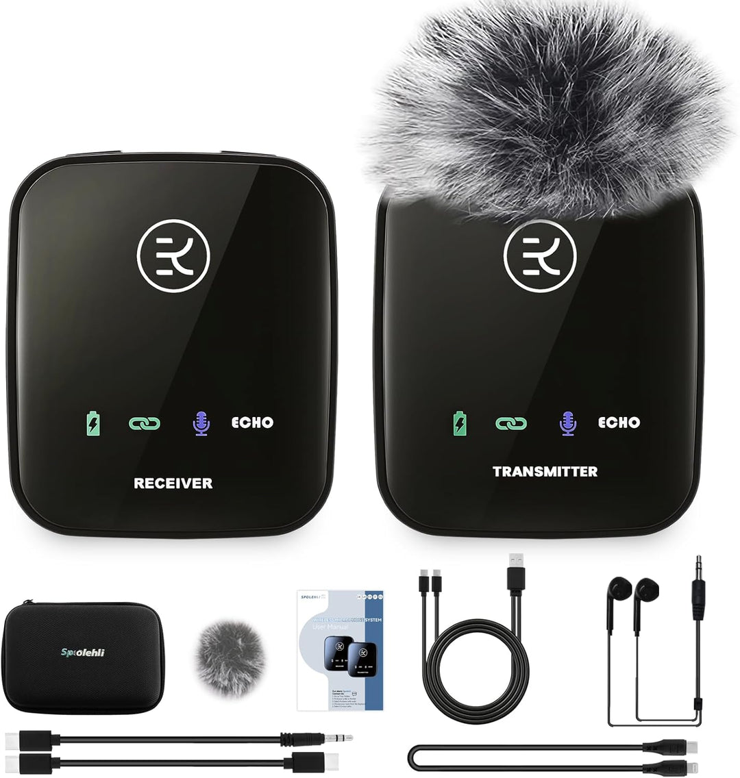 lavalier mikrofon Wireless mit Aufbewahrungsbox, kabelloses Mikrofon für iPhone/Typ-C/Kamera/Laptop,