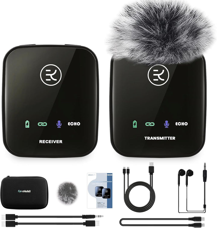 lavalier mikrofon Wireless mit Aufbewahrungsbox, kabelloses Mikrofon für iPhone/Typ-C/Kamera/Laptop,