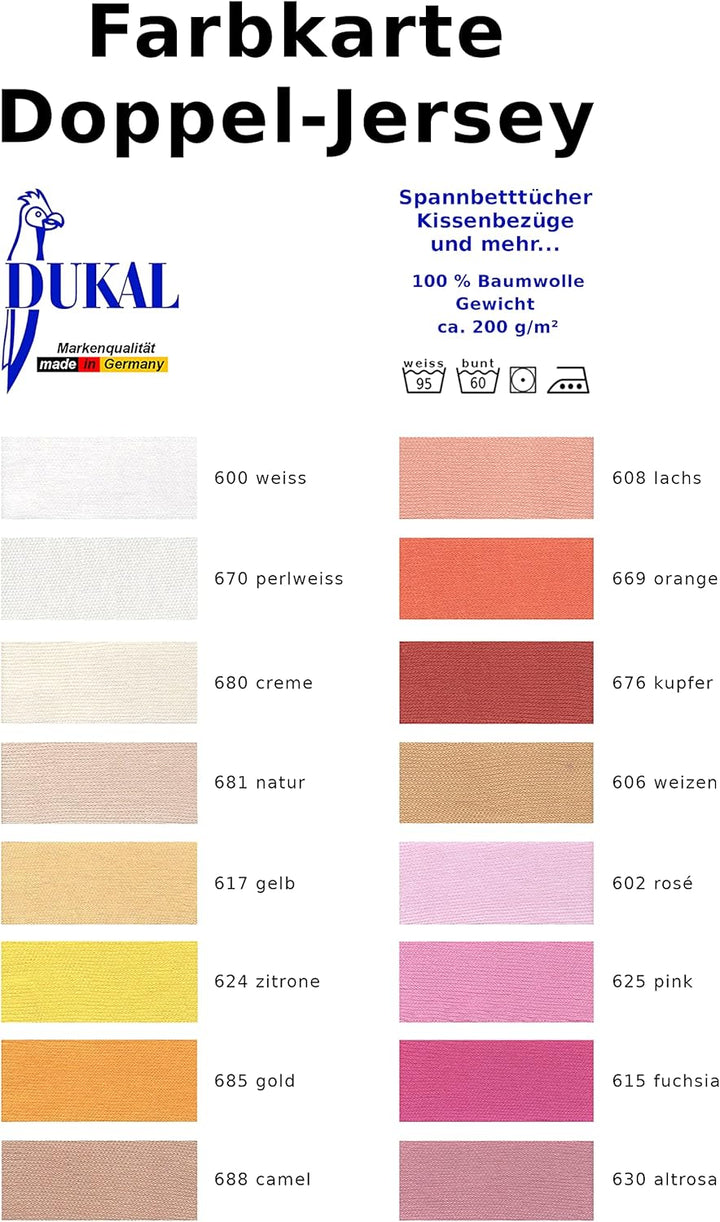 Dukal | Bezug für Bumerangkissen/Lesekissen | aus hochwertigem DOPPEL-Jersey | 100% Baumwolle | Farb