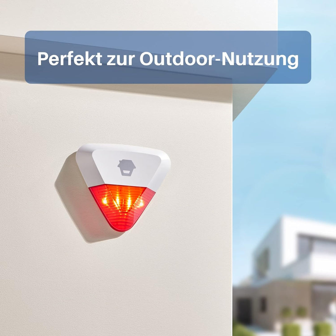 Chuango WS-280 - Aussensirene, 105 dB, Stroboskoplicht, kabellos mit wiederaufladbarem Akku, Schutzk