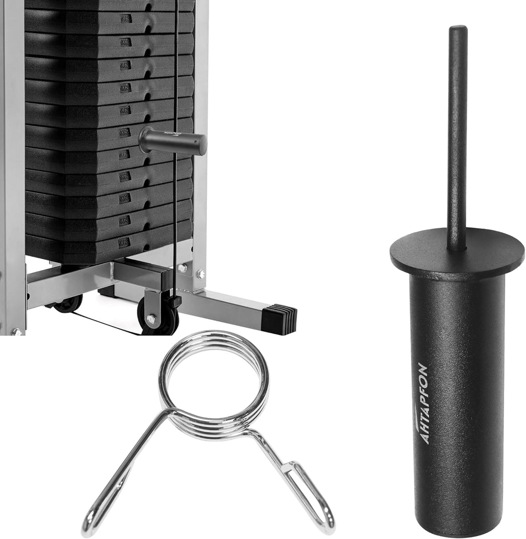 AHTAPFON Gym Pin Extender with 1 x Spring Clip,Weight Stack Pin,Weight Extender Pin,Fits Add 2" Weig