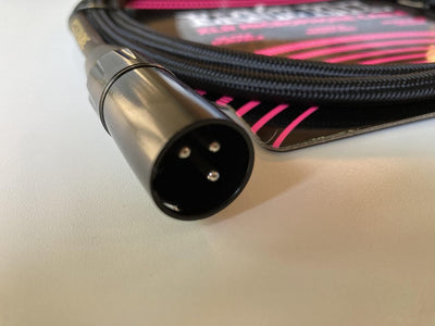 Ernie Ball Geflochtenes XLR-Mikrofonkabel männlich/weiblich 4,57 m (15 ft) - Schwarz Braided Black 4