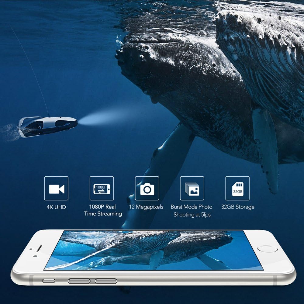 PowerVision PRW10 PowerRay Explorer Einzigartige Unterwasserdrohne weiss/grau, PowerRay Explorer