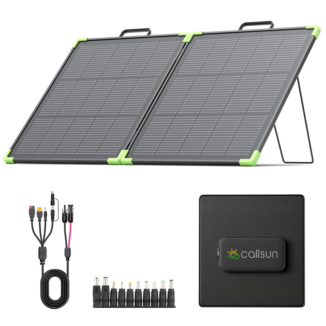N-Type 16BB 100W Tragbares Bifazial Solarpanel,Callsun Faltbare Monokristallines Solarmodule,Tragbar