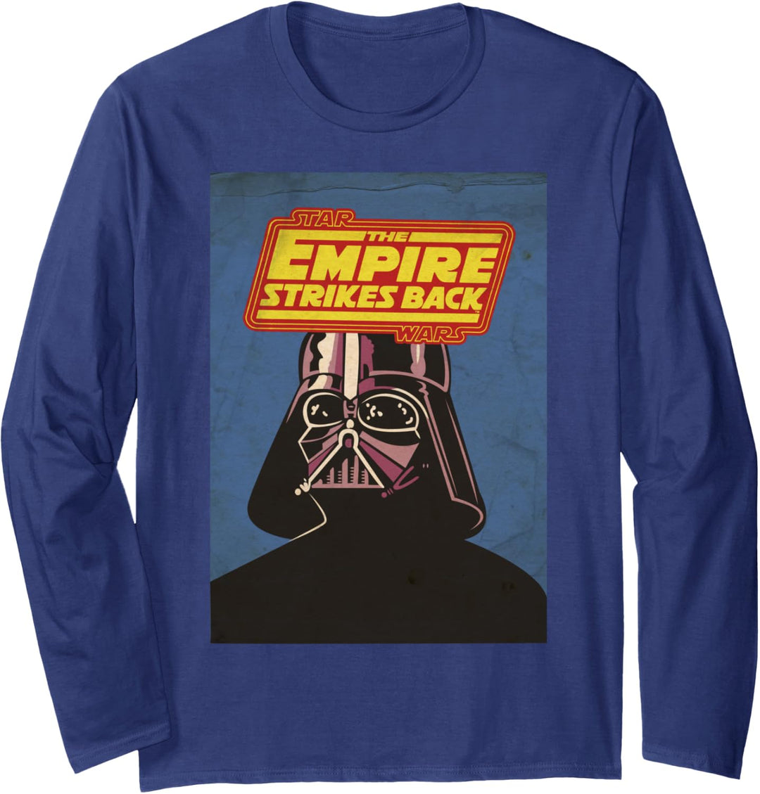 Star Wars Darth Vader Blue Vintage Trading Card Langarmshirt