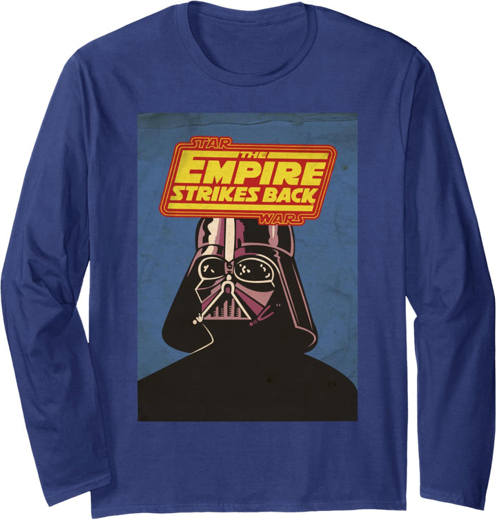 Star Wars Darth Vader Blue Vintage Trading Card Langarmshirt