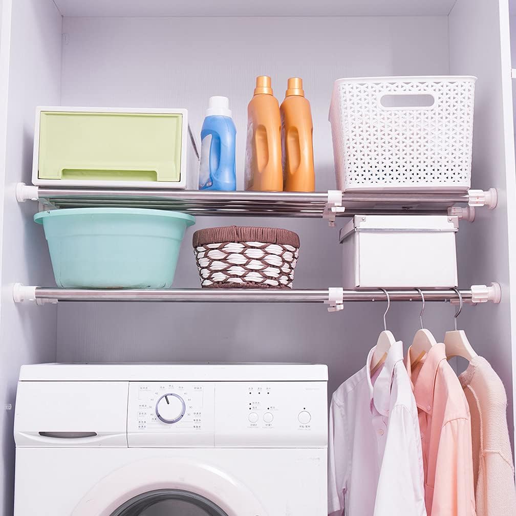 Hershii Erweiterbarer Kleiderschränke Kleideraufbewahrung System Organisation Teleskop Kleiderstange