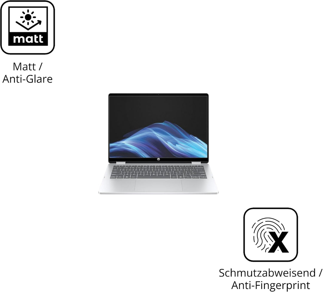 dipos 2x Displayschutzfolie matt für HP OmniBook 5 Flip 14-FP0254ng | Antireflex, entspiegelnd, pass