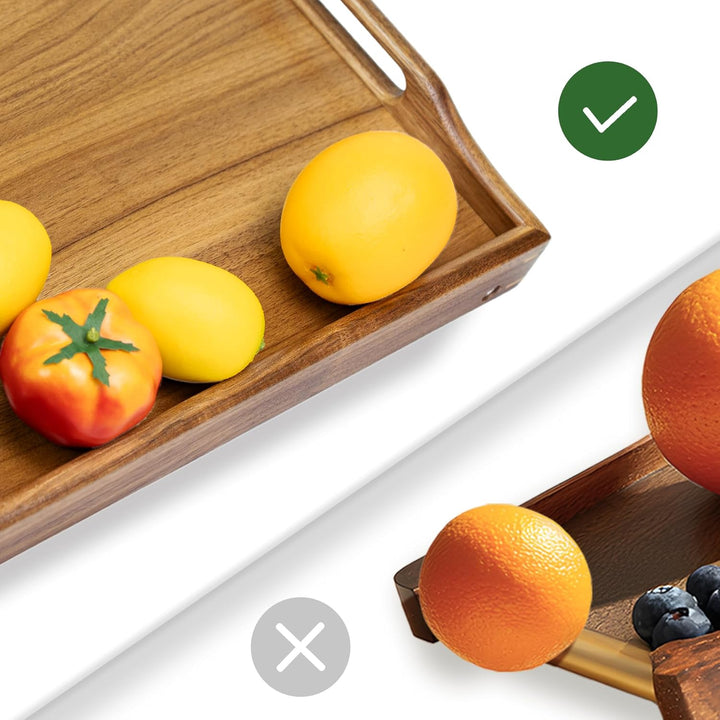 Utoplike Akazienholz-Betttablett zum Essen, Frühstückstablett für das Bett, Faltbarer Serviertisch a