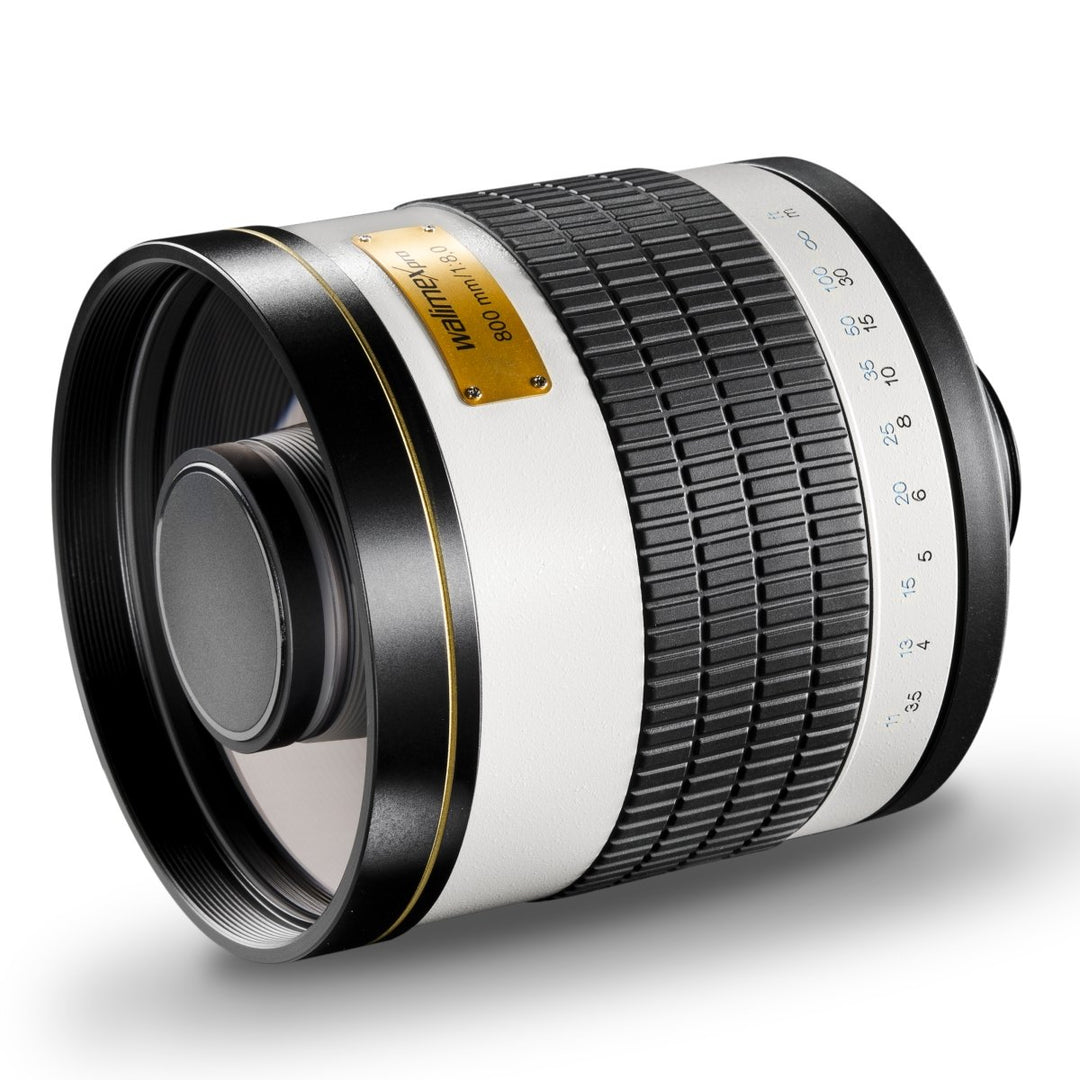 Walimex Pro 15551 800mm 1:8,0 DSLR-Spiegelobjektiv für Nikon F Objektivbajonett weiss (manueller Fok