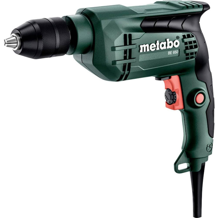 metabo Bohrmaschine BE 650-650 W, 13 mm Stahlbohren, 30 mm Holzbohren, 2800 /min Drehzahl - Vario-El
