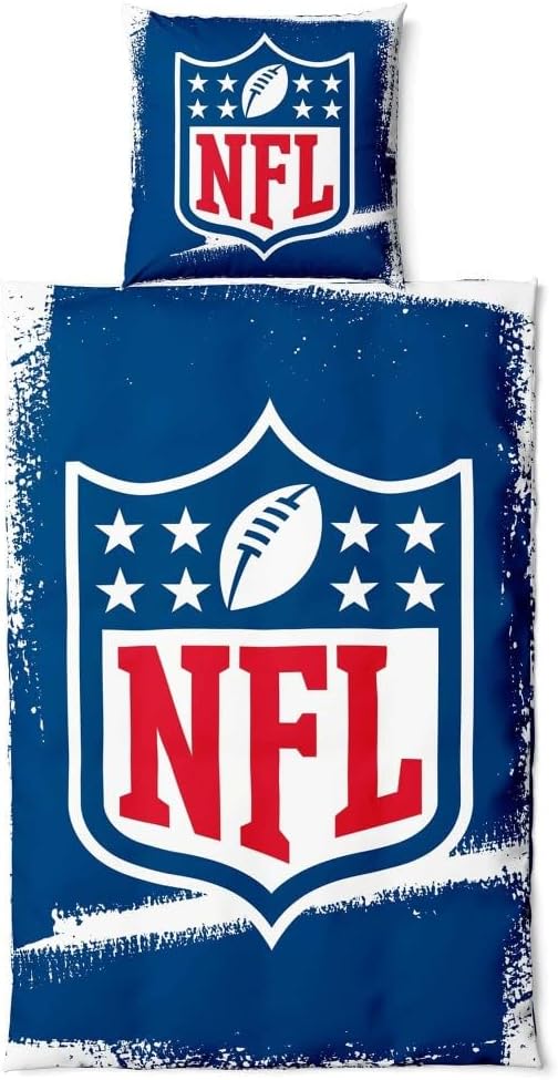 Great Branding NFL Shield Bettwäsche Set ** Raw ** Baumwolle, Reissverschluss, 135x200 cm Bettdecken