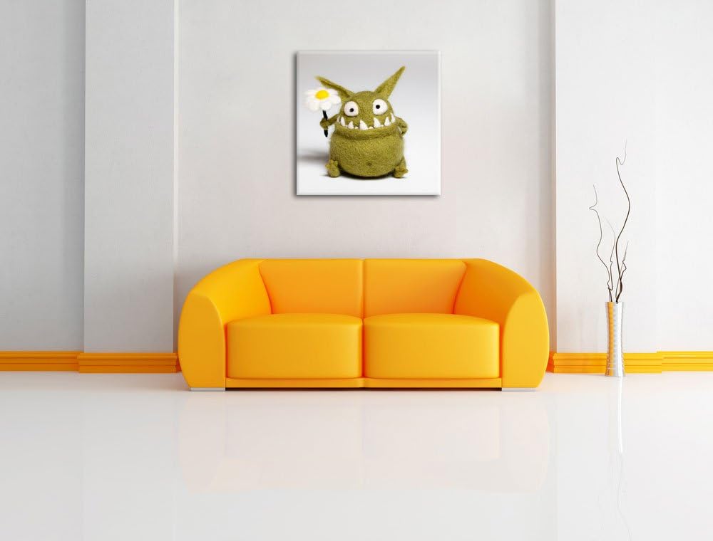 Pixxprint Where Are My Cookies? Lustiges Krümelmonster, Format: 70x70 auf Leinwand, 70x70