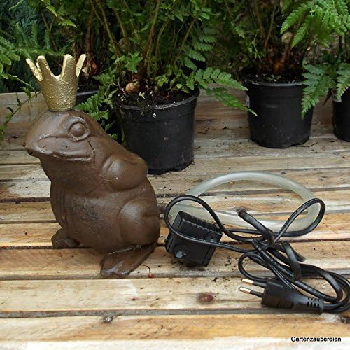 Wasserspeier "Froschkönig" aus Gusseisen 19 cm