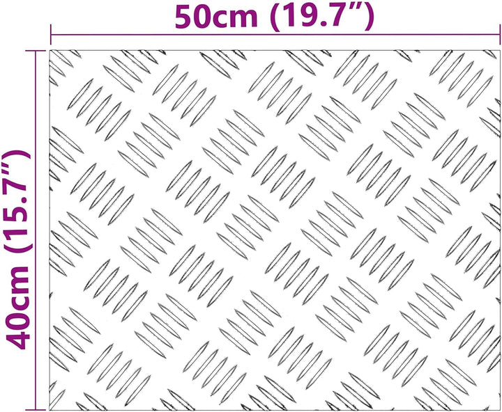 vidaXL Aluminium gerippte Treppenstufen Anti Rutsch Innentmatten | Gebürstetes Silber Set aus 4 rech