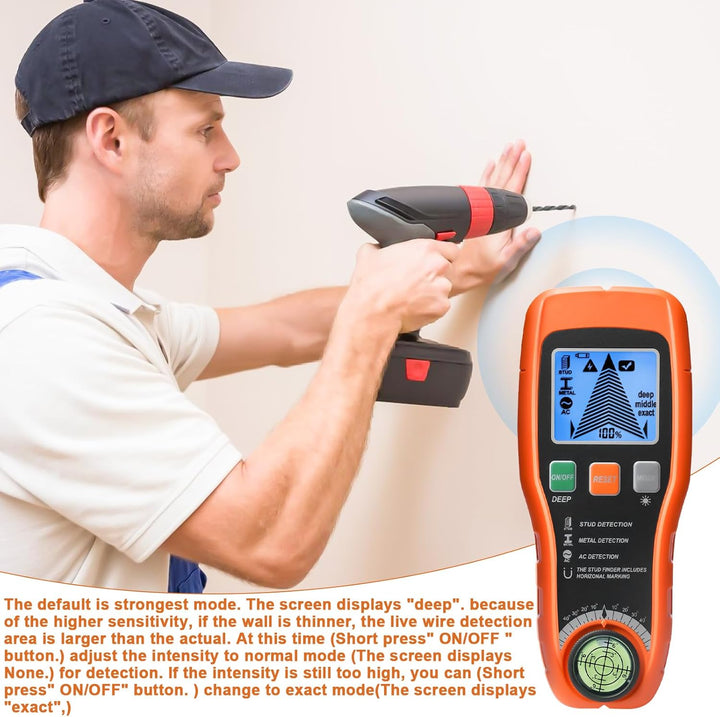 Leitungssucher Ortungsgerät 7 in 1 Wand Scanner, Leitungssuchgerät, Stromleitungsfinder, Metallsuchg