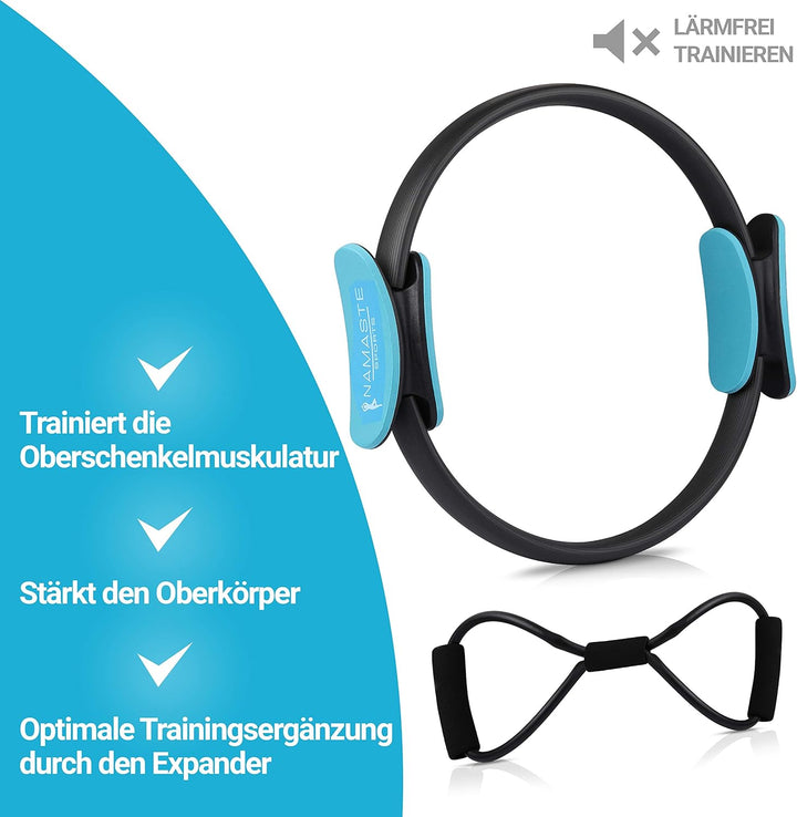 Pilates Ring Multifunktions Fitness Trainer mit Dual-Grip I Pel Pilatesring für Bauch, Beine, Po Übu