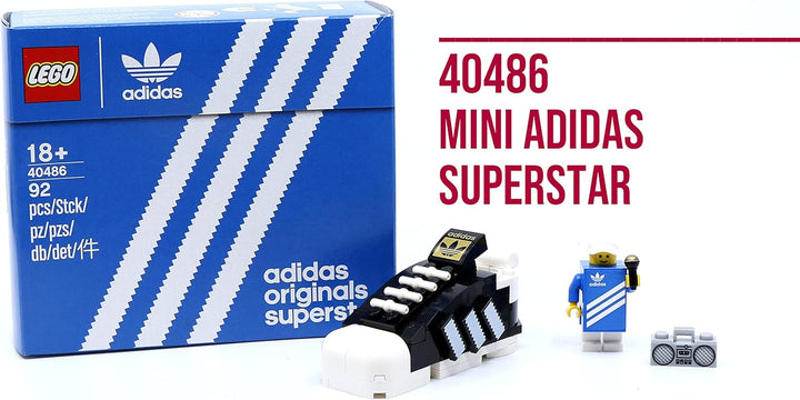 LEGO Mini adidas 40486 Originals Superstar Promo-Set, Lego-Version des Sportschuhs