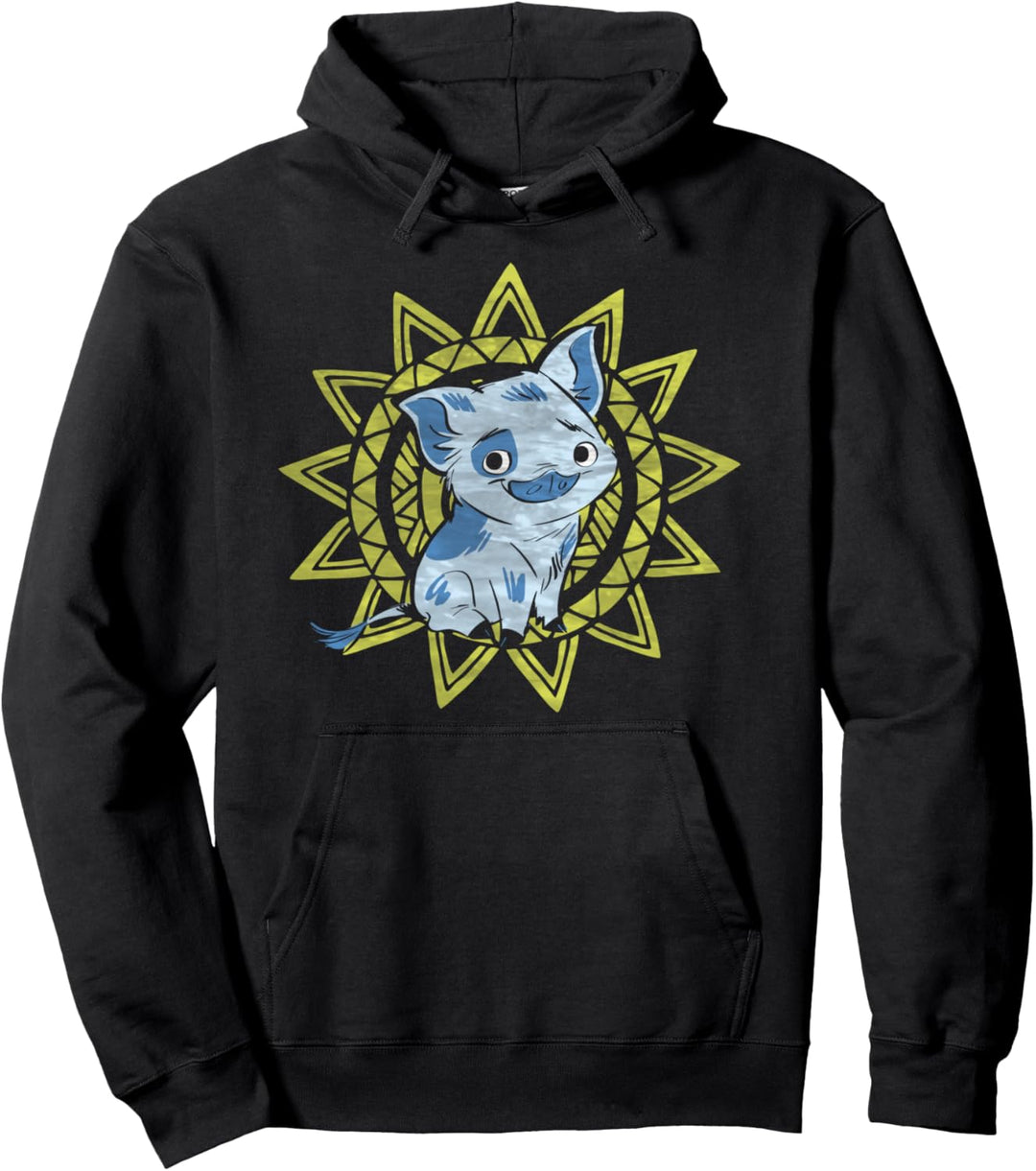 Disney Moana Pua Geometric Sun Portrait Pullover Hoodie