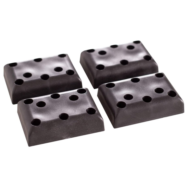 MR. DEKO® Strandkorb PE Gleiter 4er Set | Bodenabstandshalter Füsse für Möbel | Möbelfüsse Schraubba
