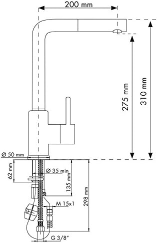 Plados VEMIXEXTL/UM42 Küchenmischer, Mattschwarz