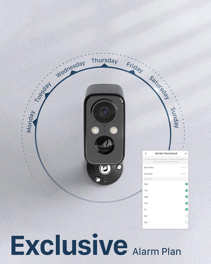 IHOXTX Überwachungskameras Aussen Akku mit Solarpanel, Kamera Überwachung Aussen WLAN mit Bunte Nach