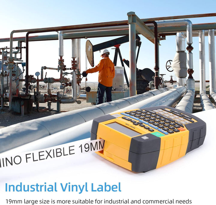 MarkField kompatible Schriftband als Ersatz für Dymo 18445 Rhino Industrie-Vinyletiketten Selbstkleb