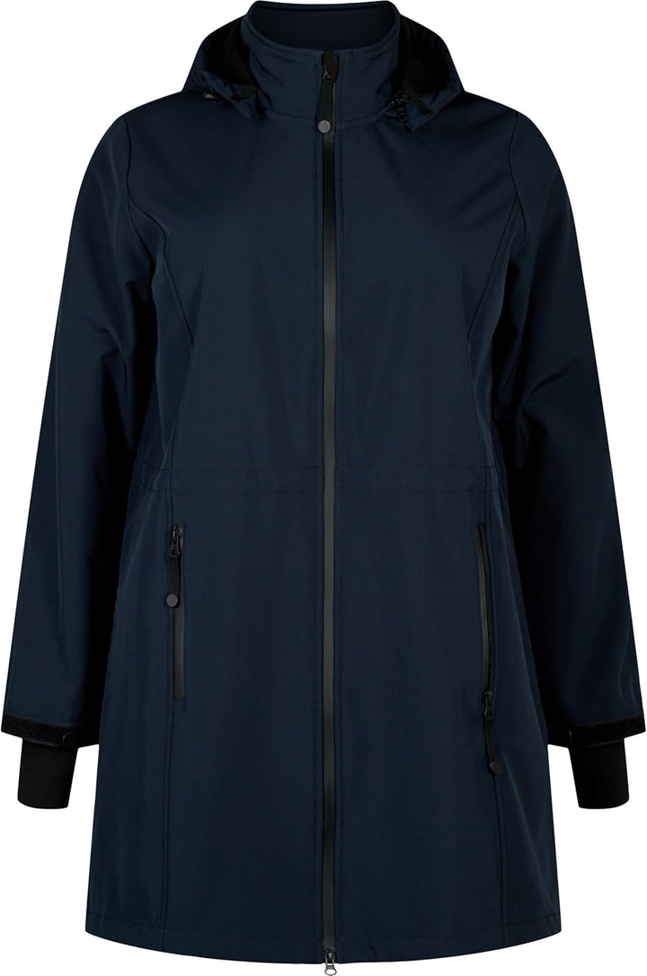 Zizzi Damen Grosse Grössen Jacke Softshell Kapuze Gr, Night Sky
