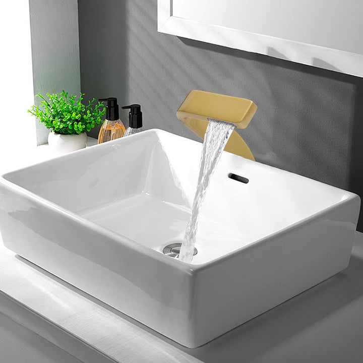bad wasserfall armatur waschtischarmatur modern Design badezimmerarmatur elegant für Waschtischarmat