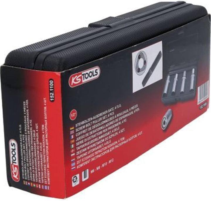 KS Tools 152.1100 Stehbolzen-Ausdreher-Satz, 4-tlg.