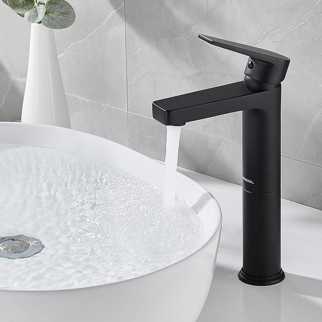 GRICOL Wasserhahn Bad Waschbecken Massives Messing Mischbatterie Einhebelmischer Badarmaturen Kaltwa