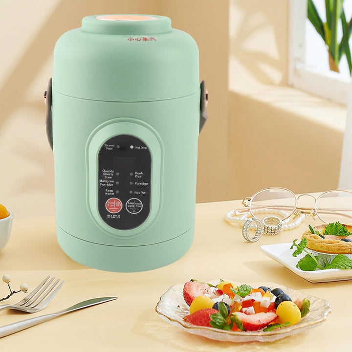 Elektrischer Hot Pot mit Dampfer, 800ML Ramen-Kocher, Non Stick Tragbarer Nudel Kocher für Pasta Sup