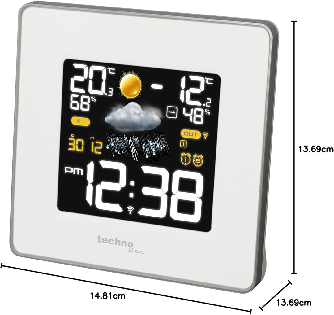 Technoline WS 6440 moderne Wetterstation mit Funkuhr, Temperatur-,Luftfeuchte-, und Luftdruckanzeige
