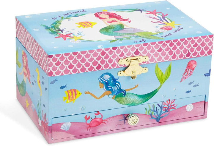 Jewelkeeper - Nixenspieldose und Schmuckset für kleine Mädchen - 3 Meerjungfrauengeschenke für Mädch