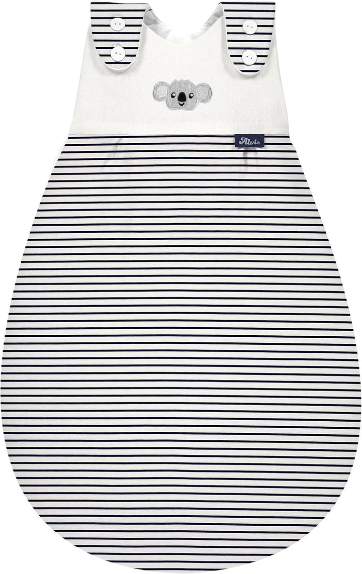 Alvi Baby Mäxchen Aussensack ringlets koala navy/Ganzjahresschlafsack mitwachsend/Babyschlafsack grö