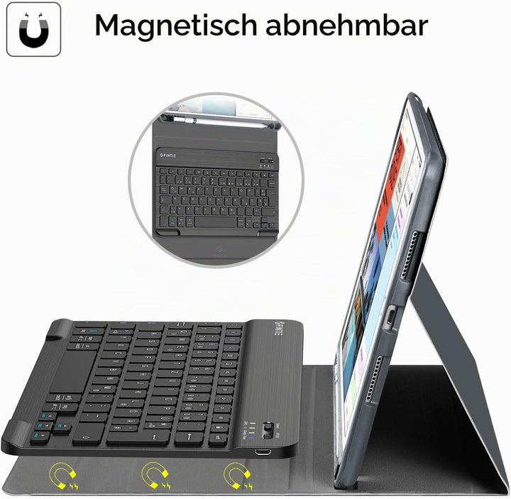 Fintie Tastatur Hülle für iPad Air 10.5" 2019 (3. Generation) / iPad Pro 10.5" 2017, Soft TPU Rückse