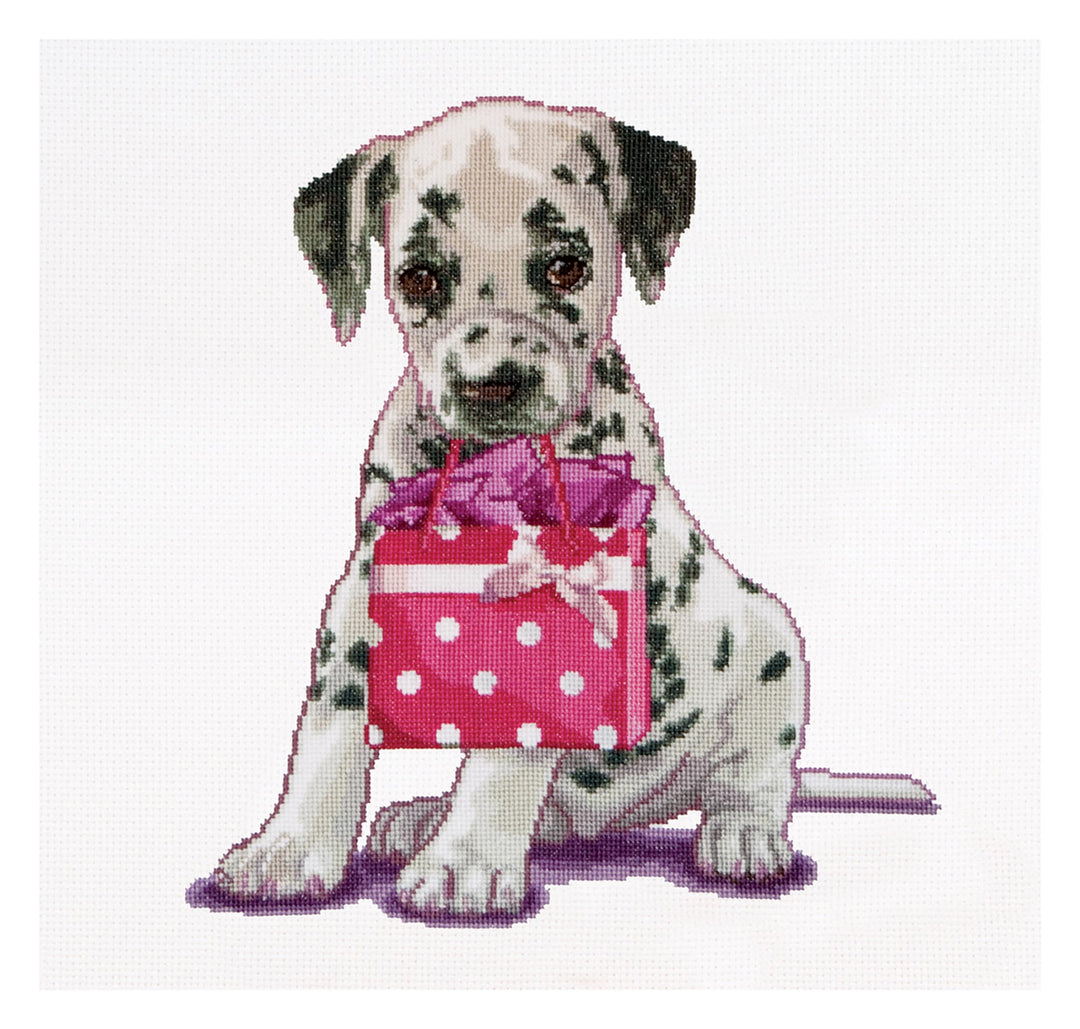 Thea Gouverneur - Kreuzstich-Set - Puppy WentShopping - Aida - 16 Count - Für Erwachsene - 737A 31x3